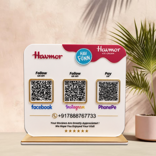 3QR Colured Logo Standee For ICE CREAM Brand