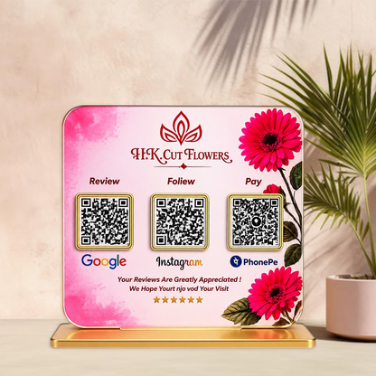 3QR Floral Standee