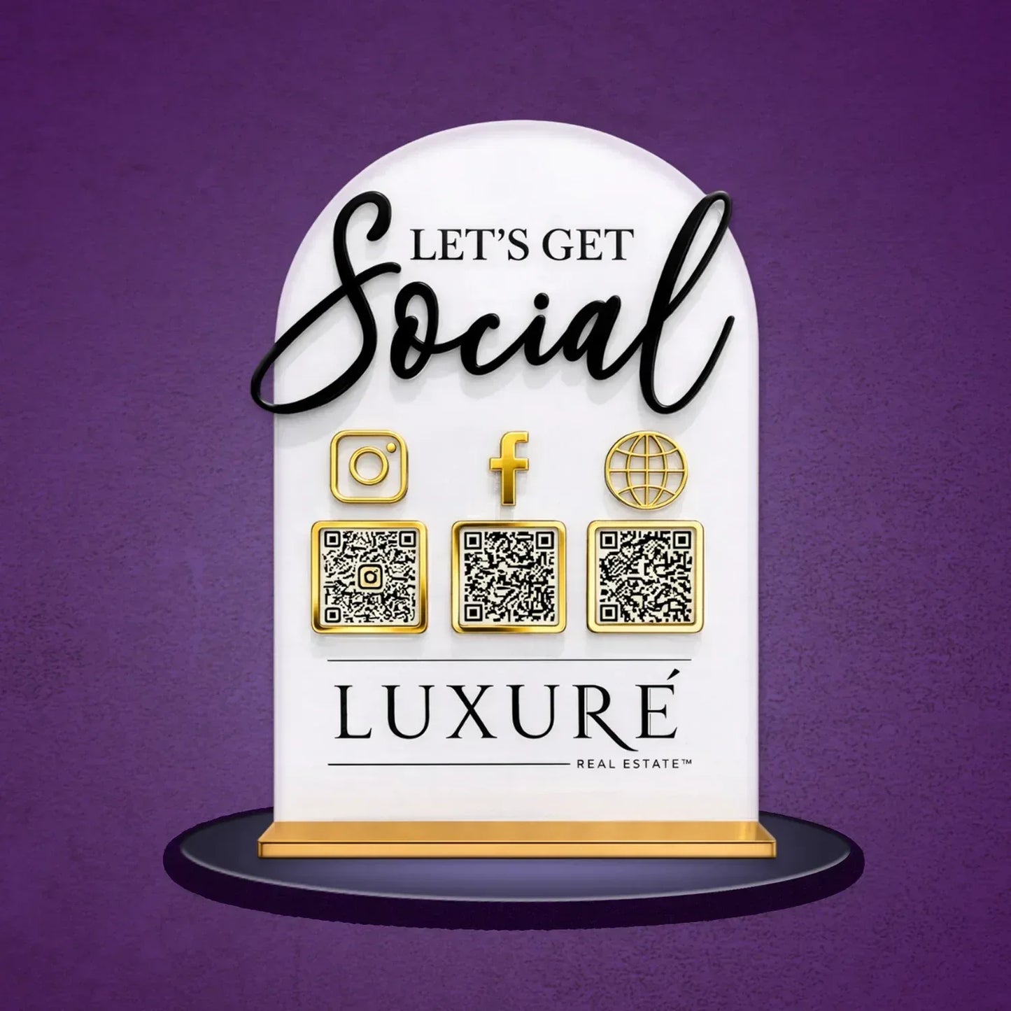 3QR Social Standee - Portrait - Ventex Technology