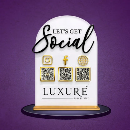 3QR Social Standee - Portrait - Ventex Technology