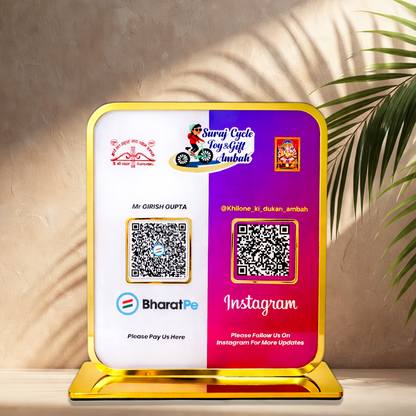 2QR Social Icon Premium Standee