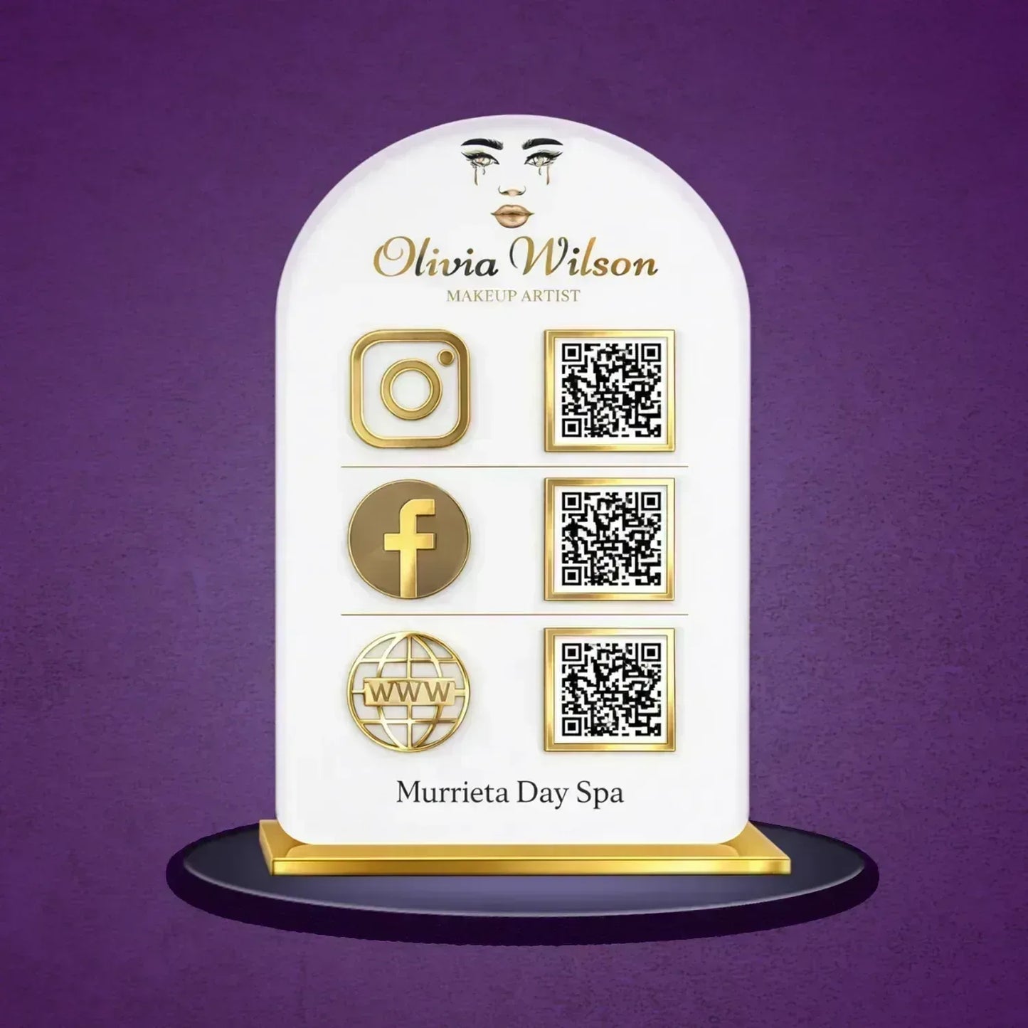 3QR Curved Standee - Portrait - Ventex Technology