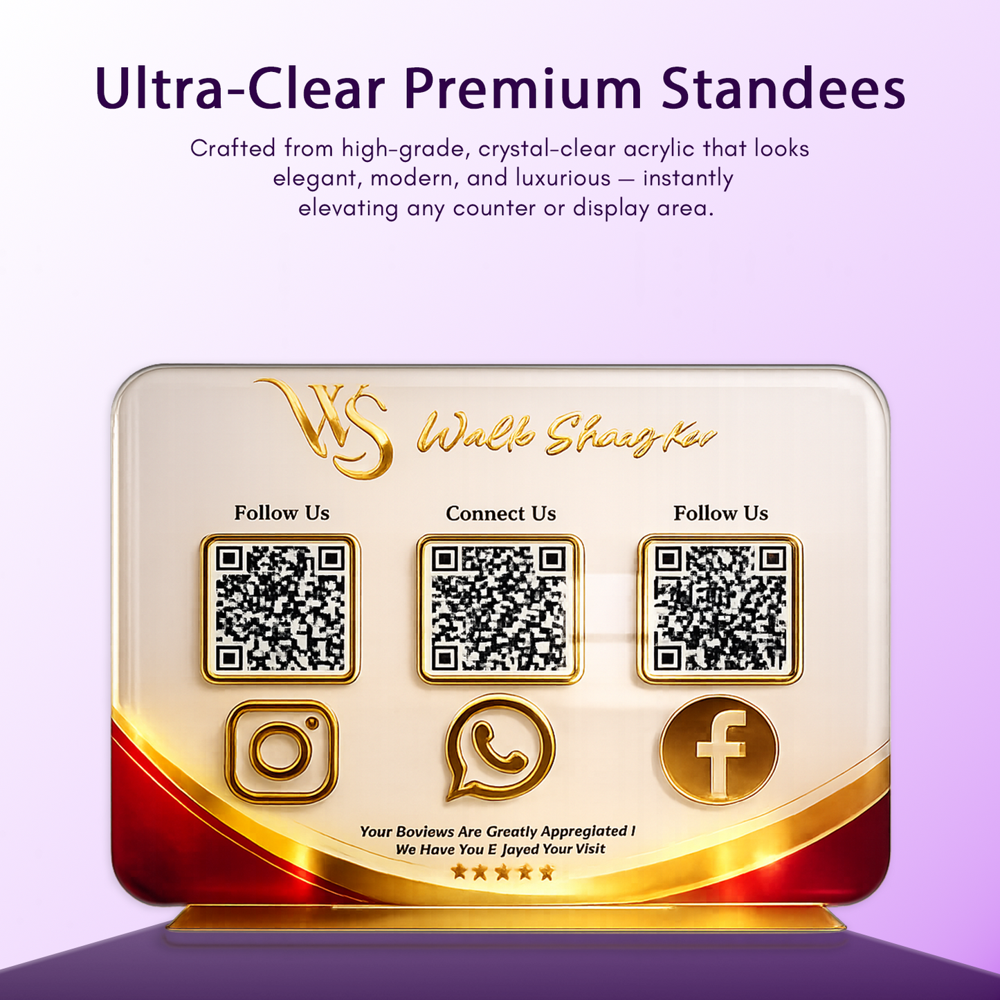 3QR Smart Business QR Standee