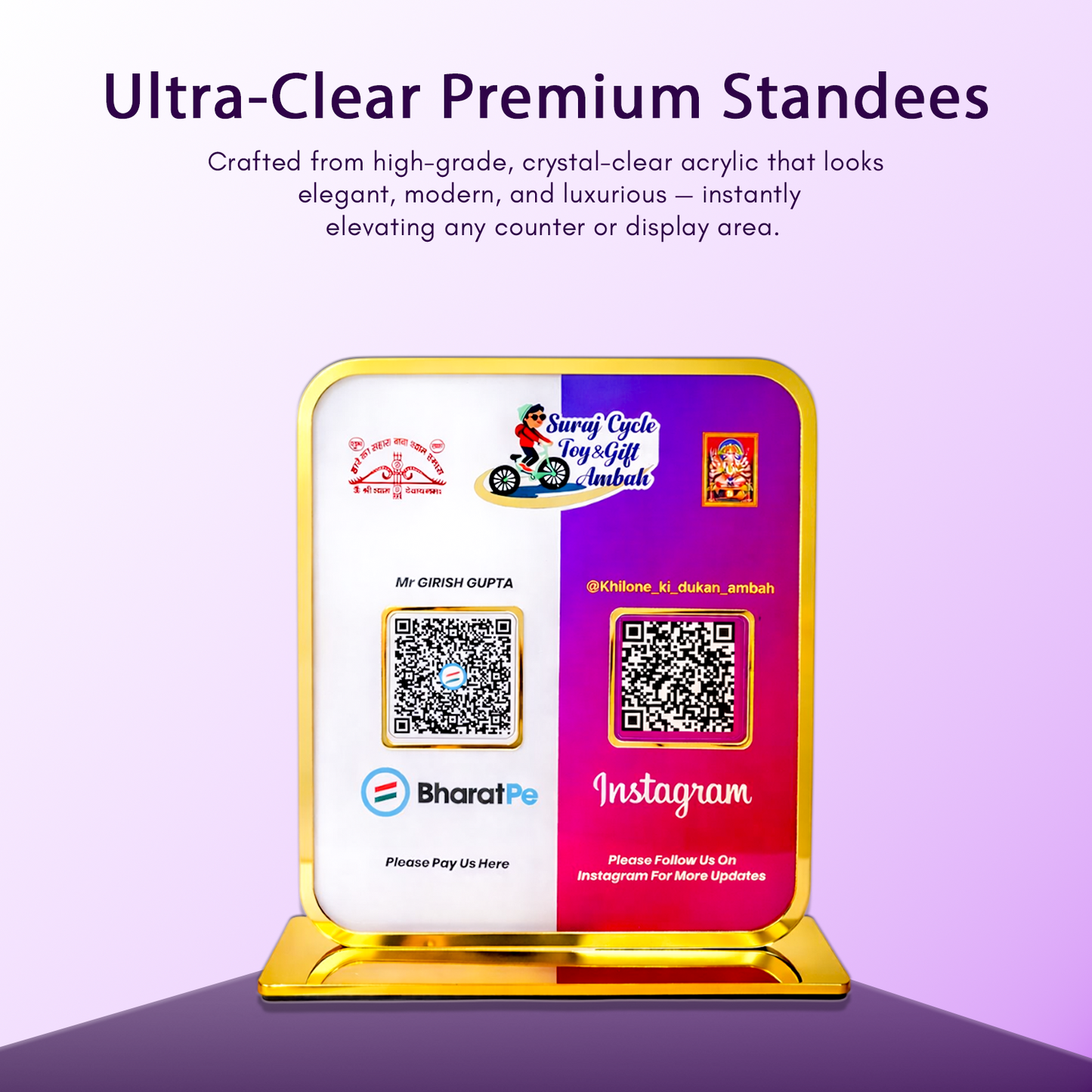 2QR Social Icon Premium Standee