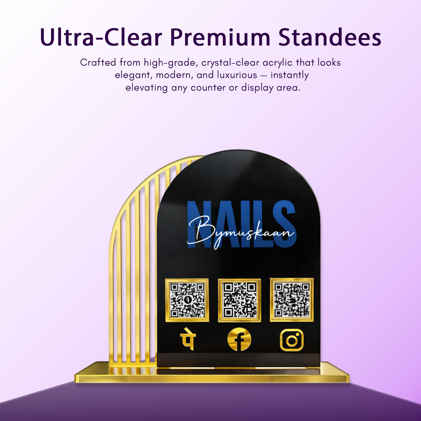 Arch Round Shaped Acrylic Standee