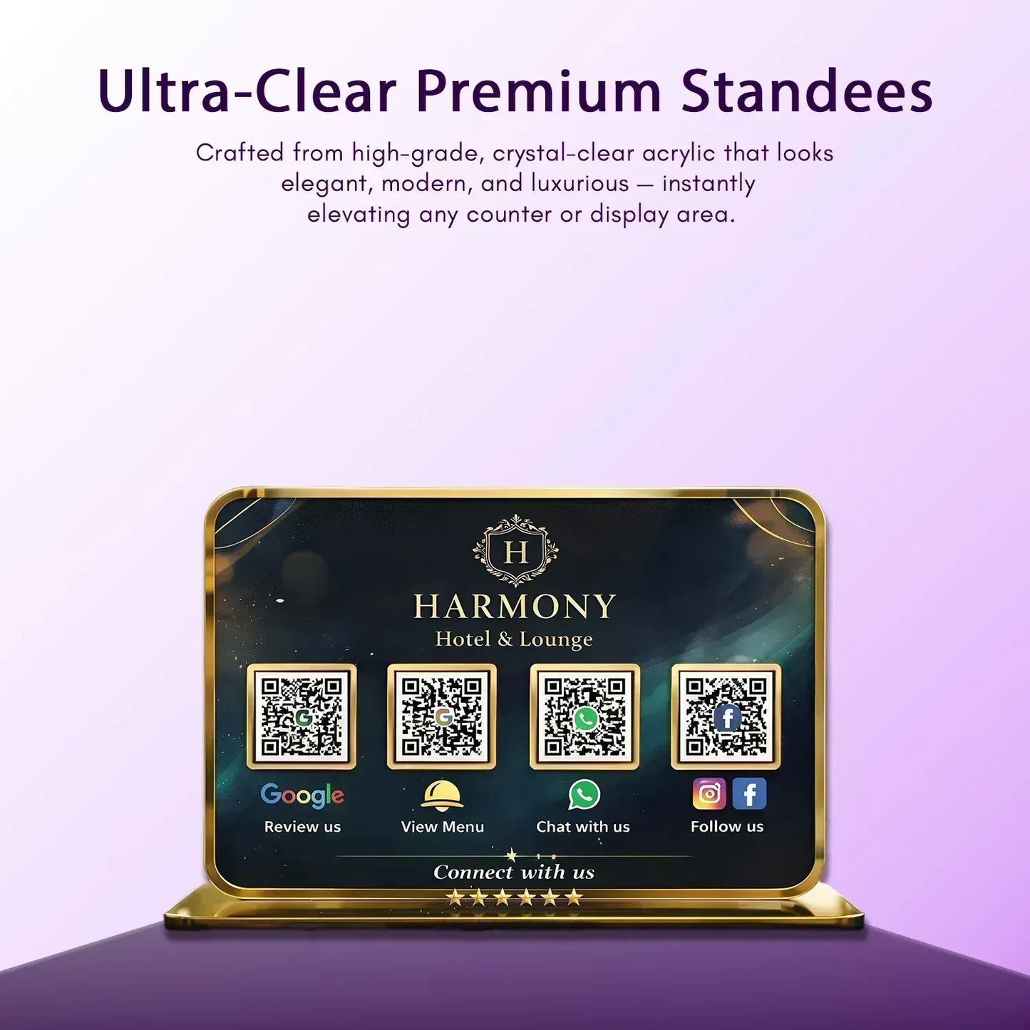 4QR Premium Standee - Landescape - Ventex Technology