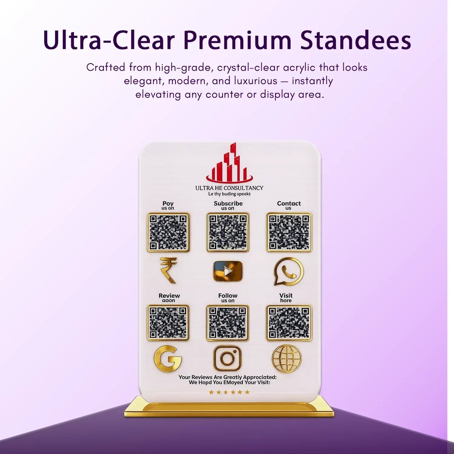 6QR Premium Standee - Ventex Technology