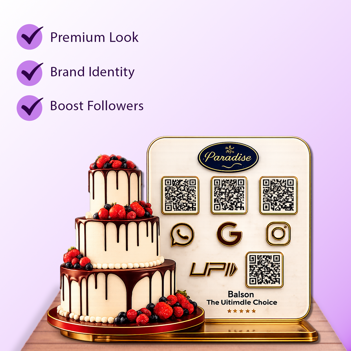 4QR Custom Standee For Bakery