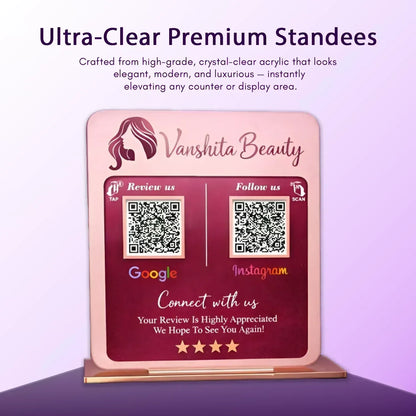 2QR Colured Standee - Square - Ventex Technology