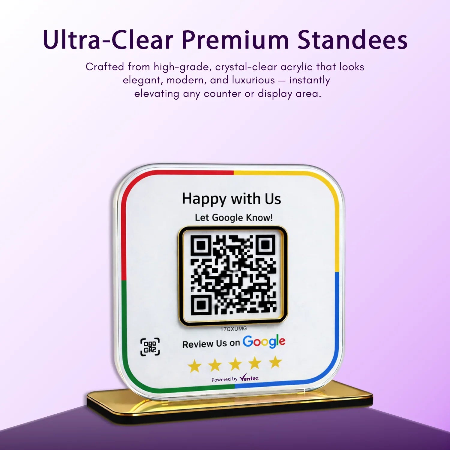 1QR Google Review Standee - Ventex Technology