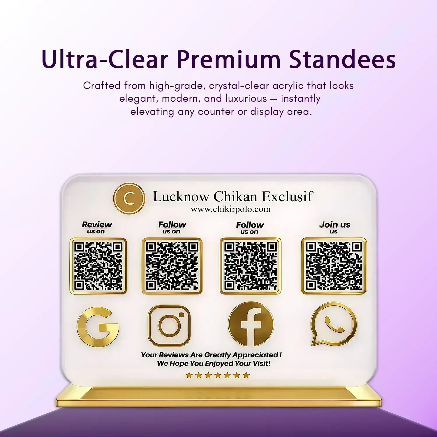 4QR Premium Standee - Ventex Technology