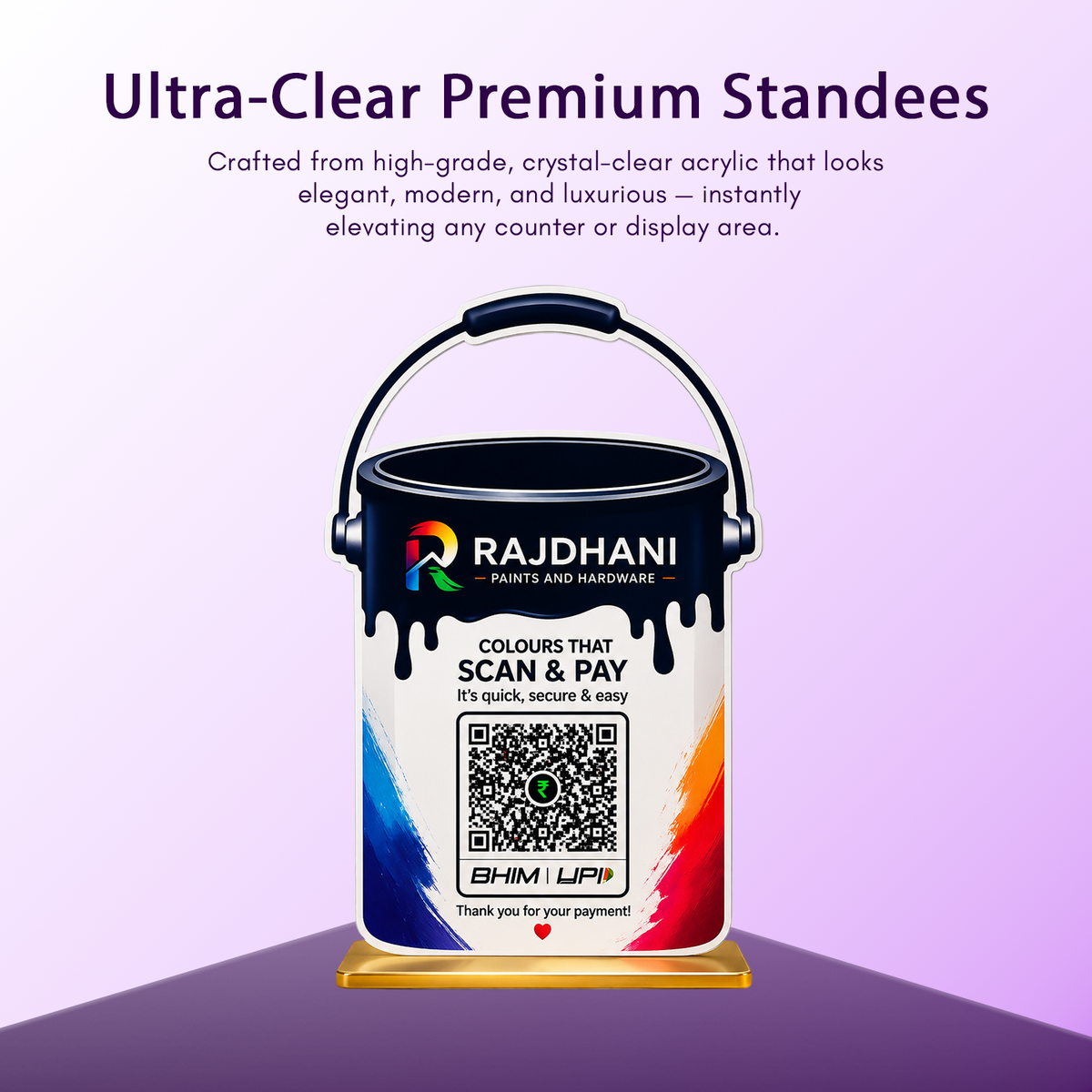 1QR Custom Standee - Paint Shop