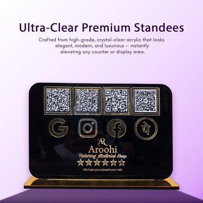 4QR Black Standee - Landescape - Ventex Technology