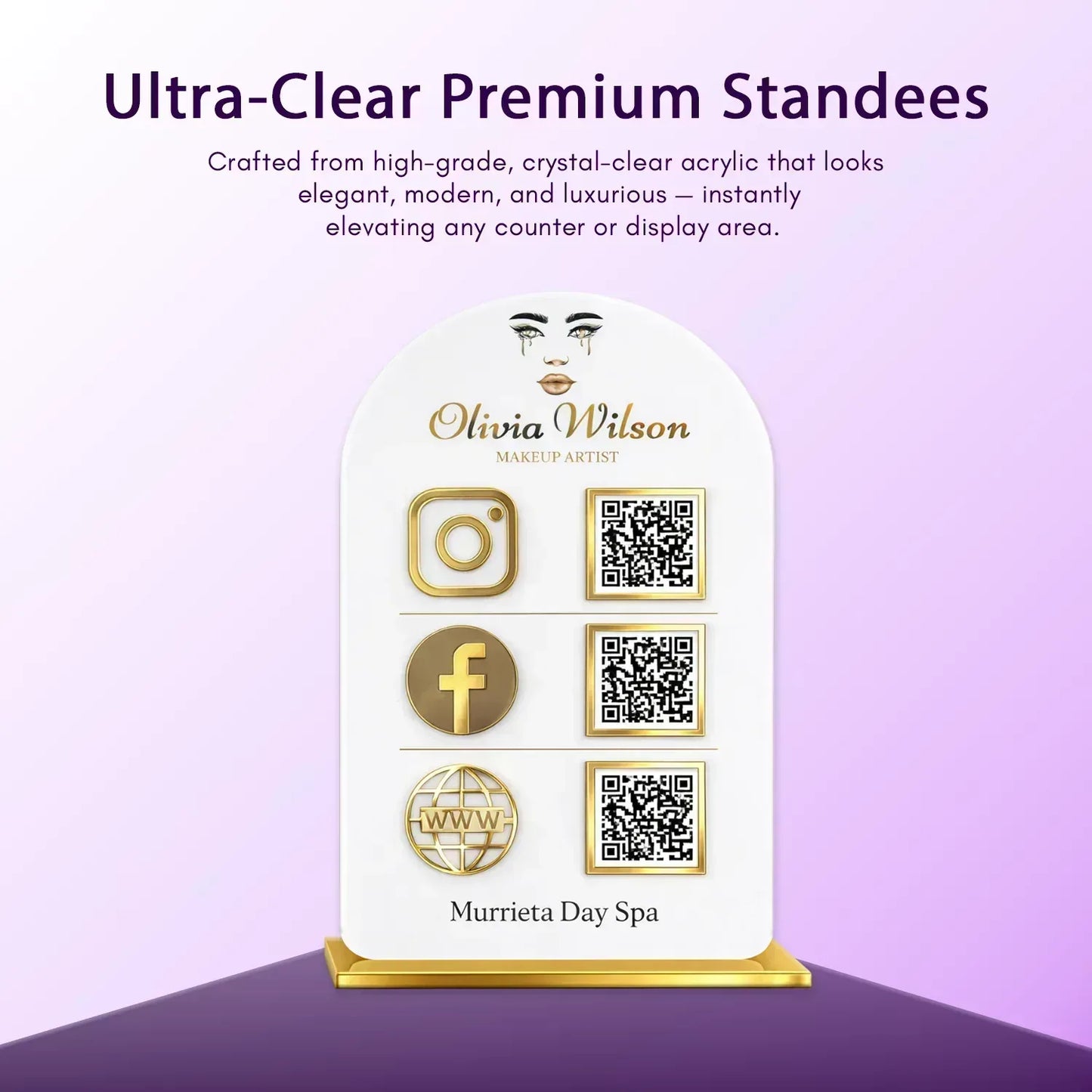 3QR Curved Standee - Portrait - Ventex Technology