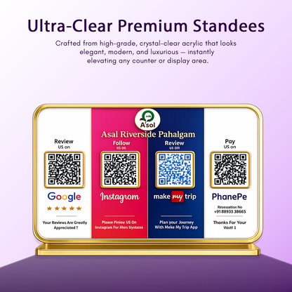 4QR Premium Standee -New Social Media Edition