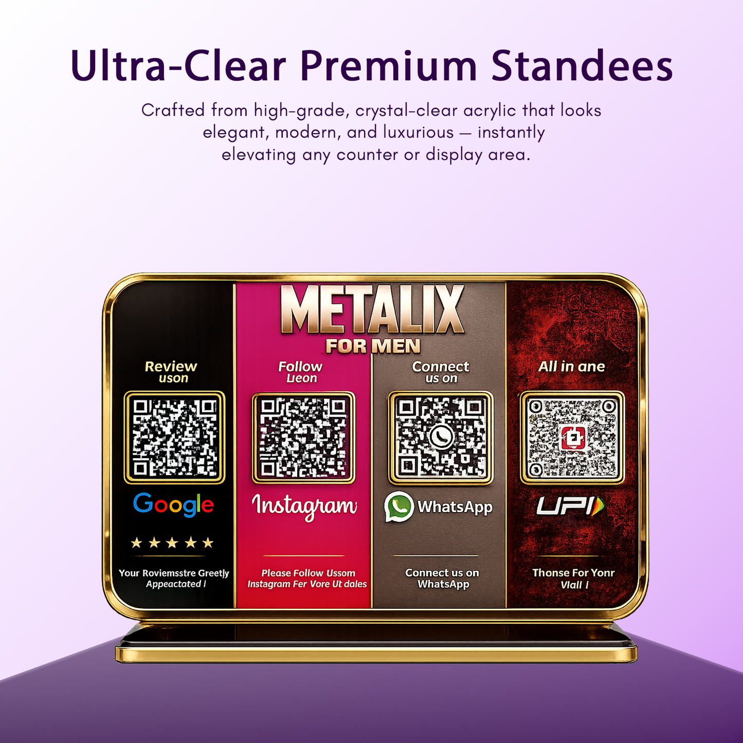 4QR Premium Standee - Social Media Edition