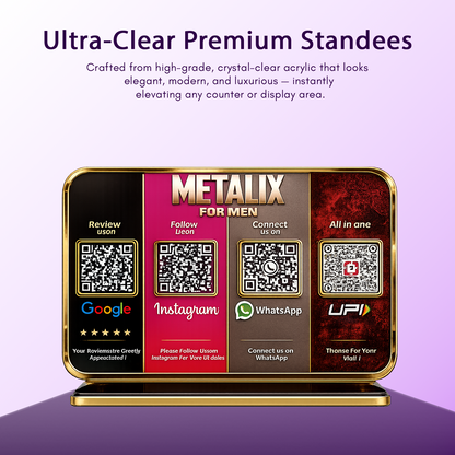 4QR Premium Standee - Social Media Edition