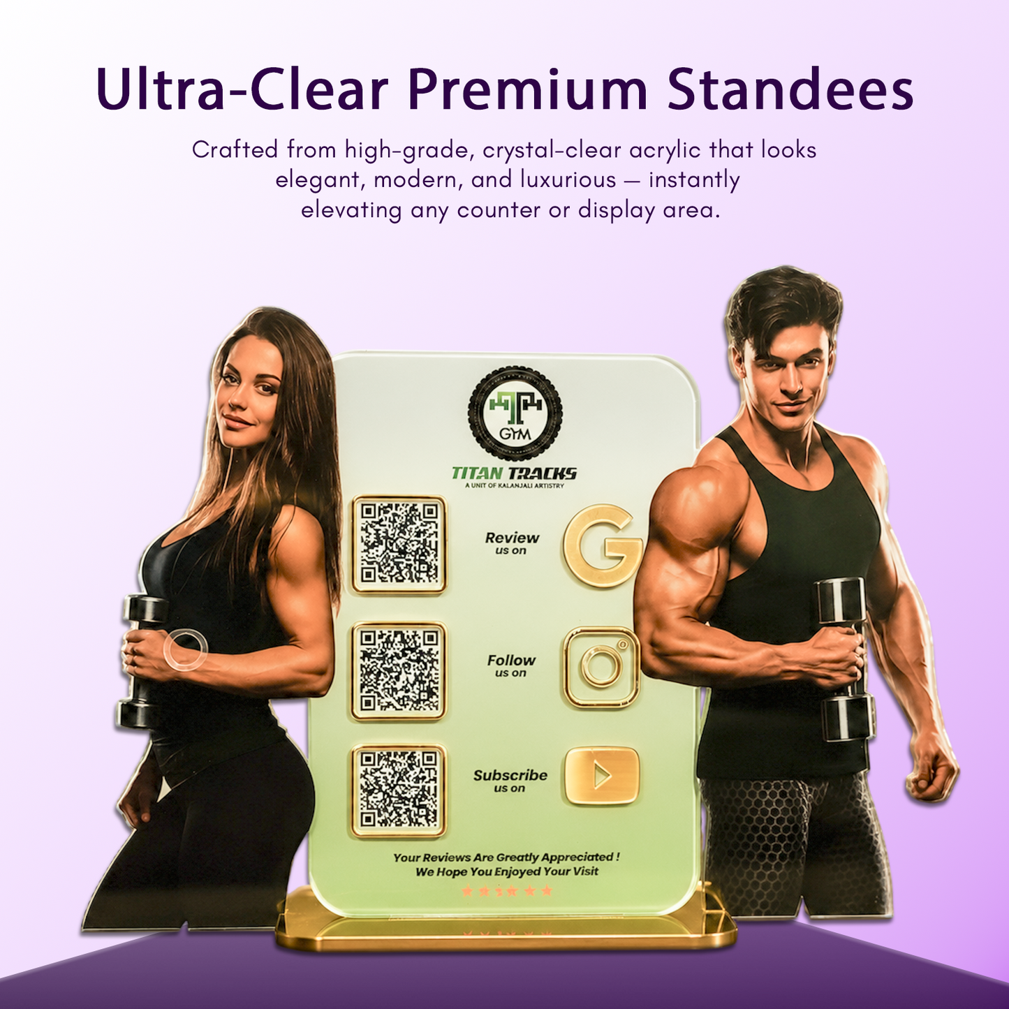 3QR Custom Standee For GYM Fitness