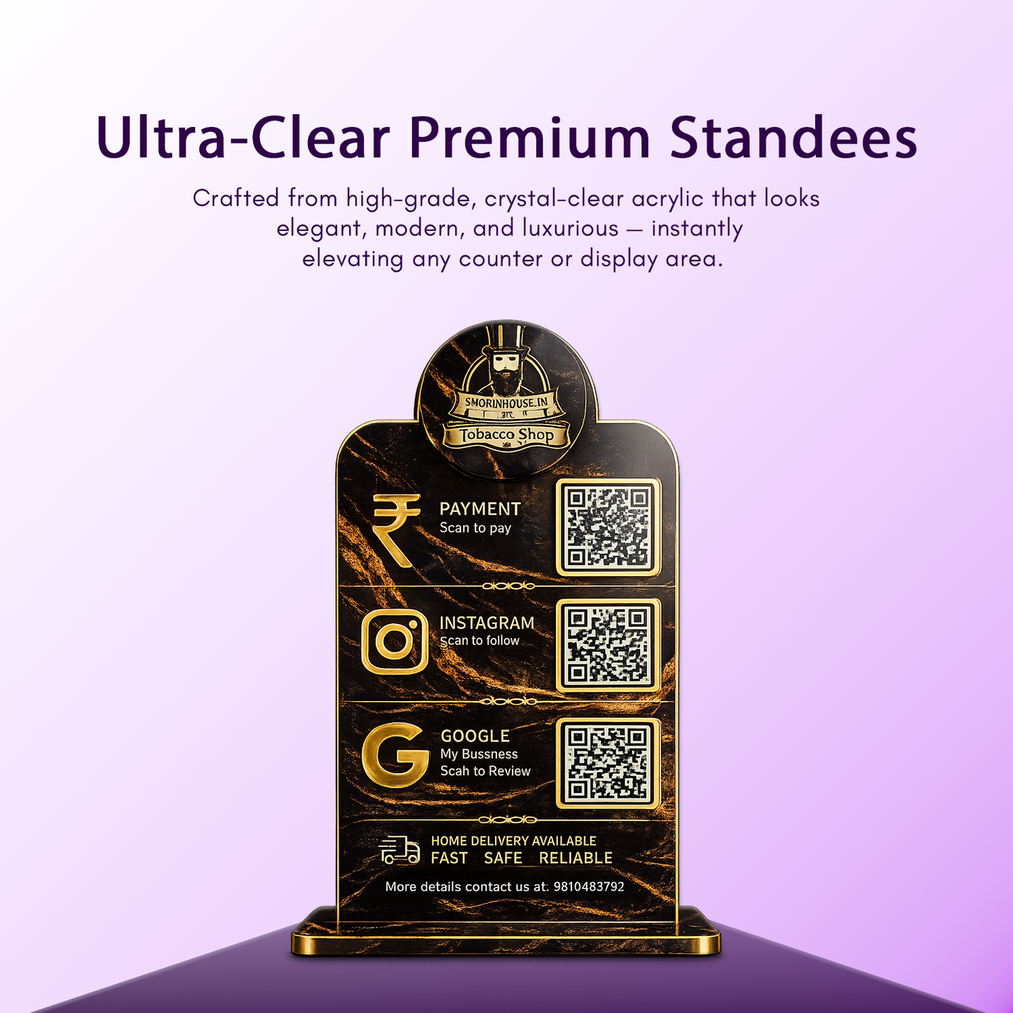 3QR Midnight Luxe Tobacco Standee  Edition