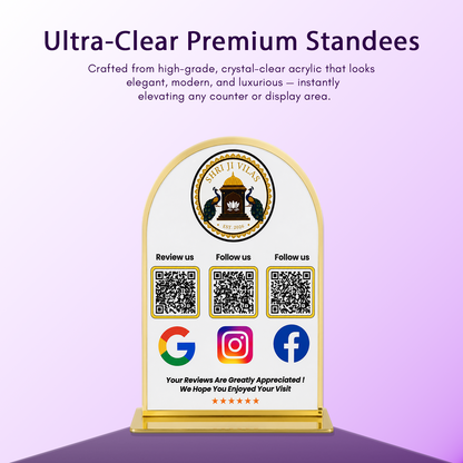 3QR Golden Border Curved Standee