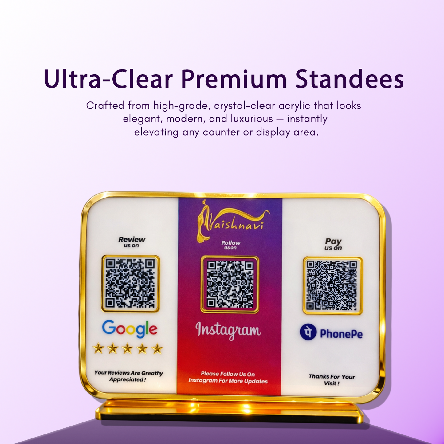 3QR Premium stand / Social Media Edition
