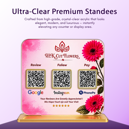 3QR Floral Standee