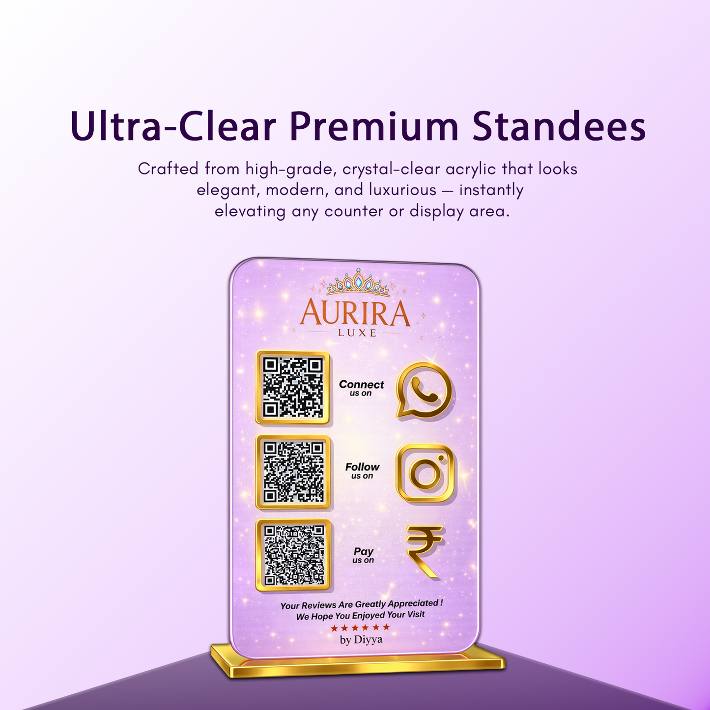 3QR Premium Custom Standee