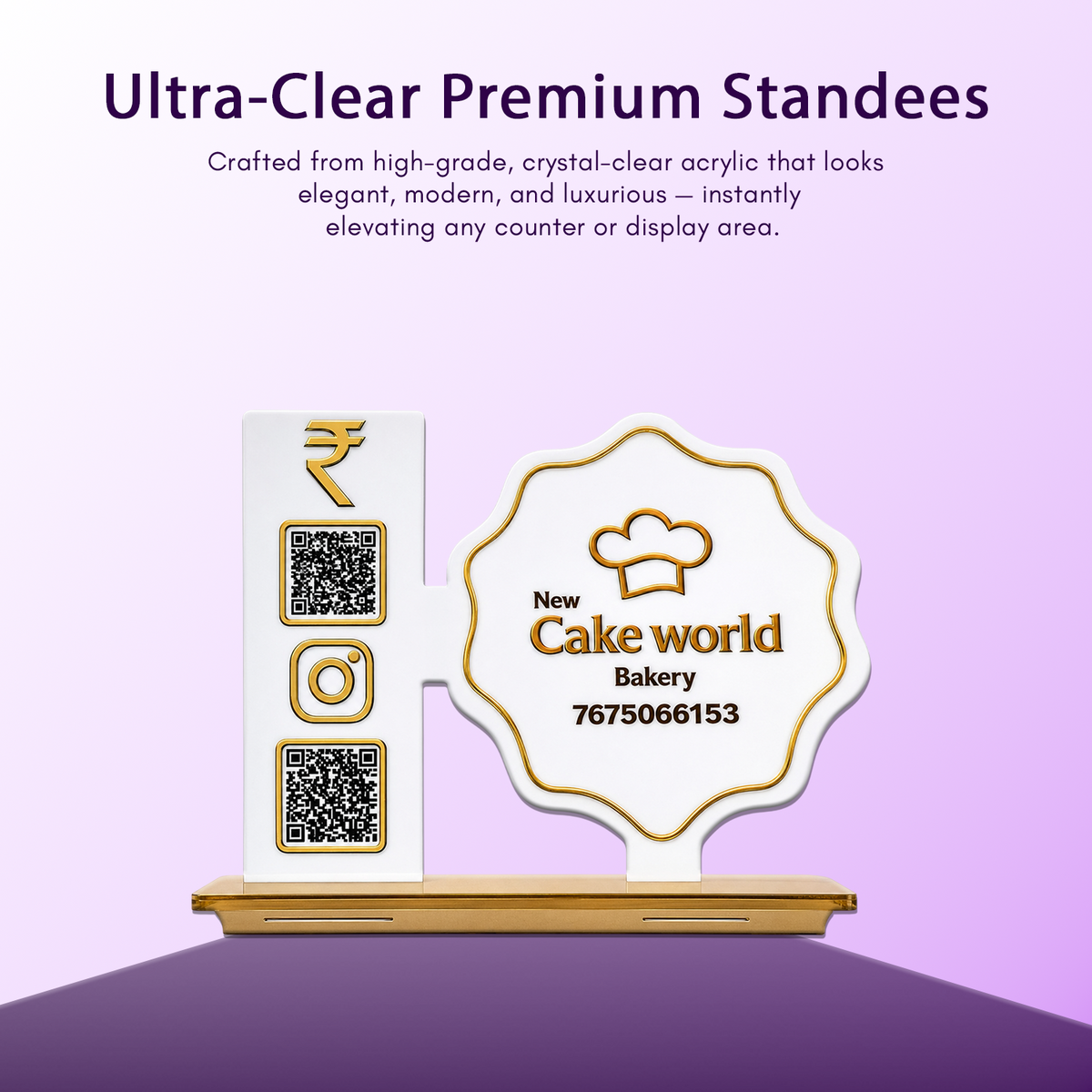 2QR Custom Standee - Bakery Shop