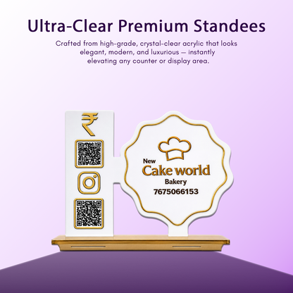 2QR Custom Standee - Bakery Shop