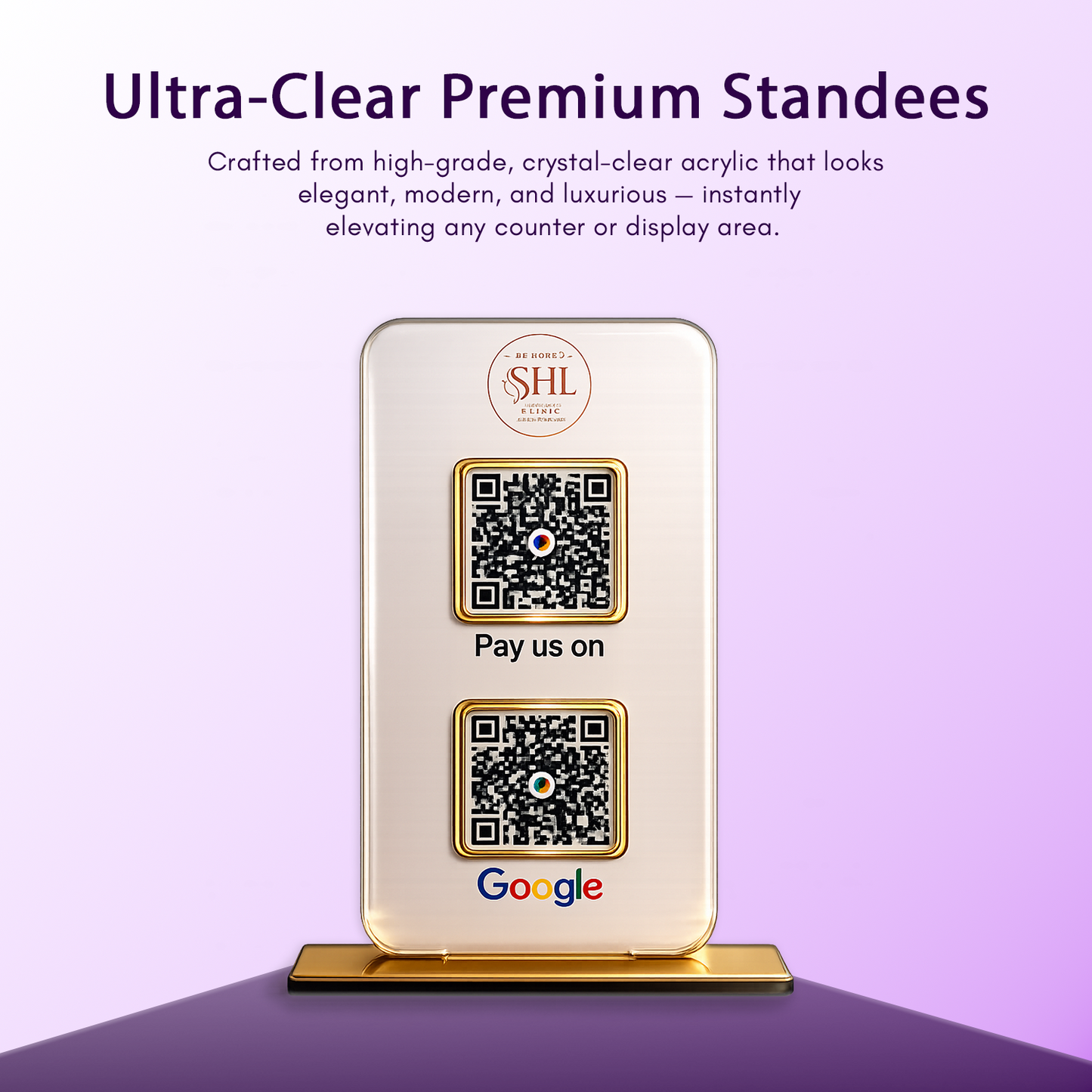 2QR Solid Colured Standee