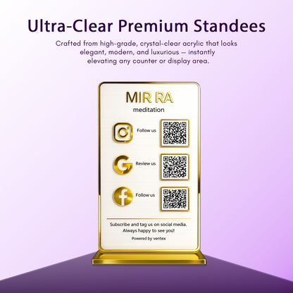 3QR Premium Standee With Golden Border