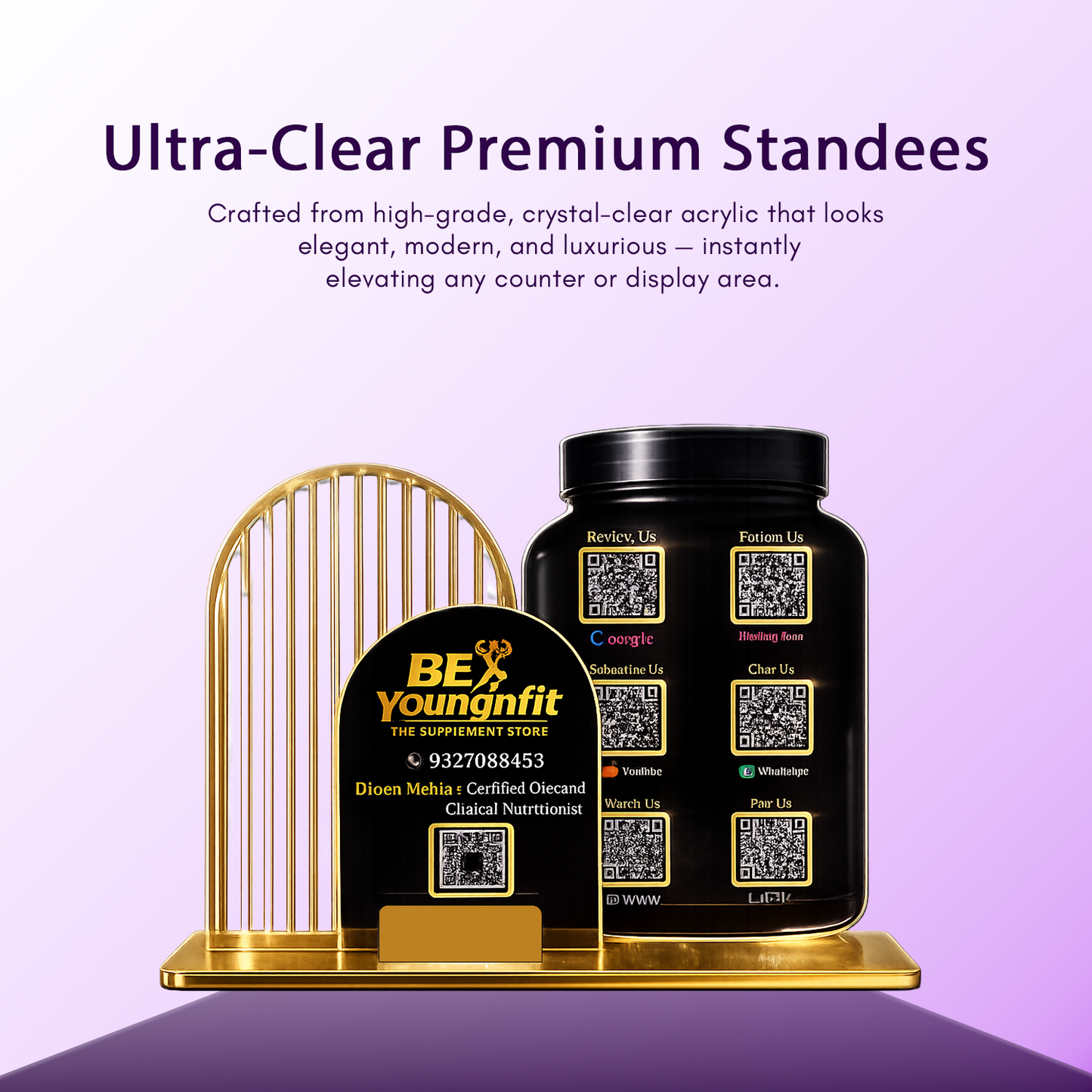 6QR Fit Connect Premium Standee