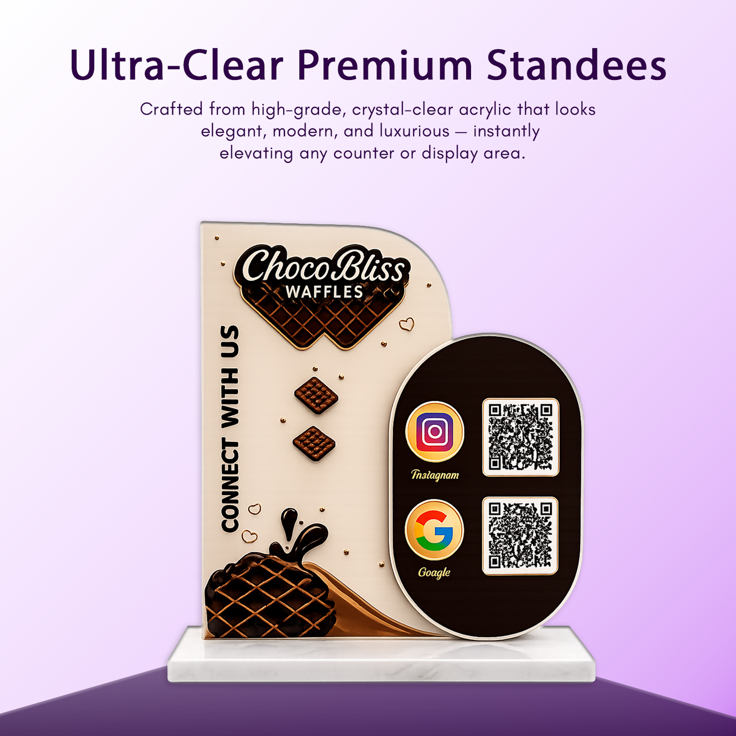 3QR Premium Textured New Standee