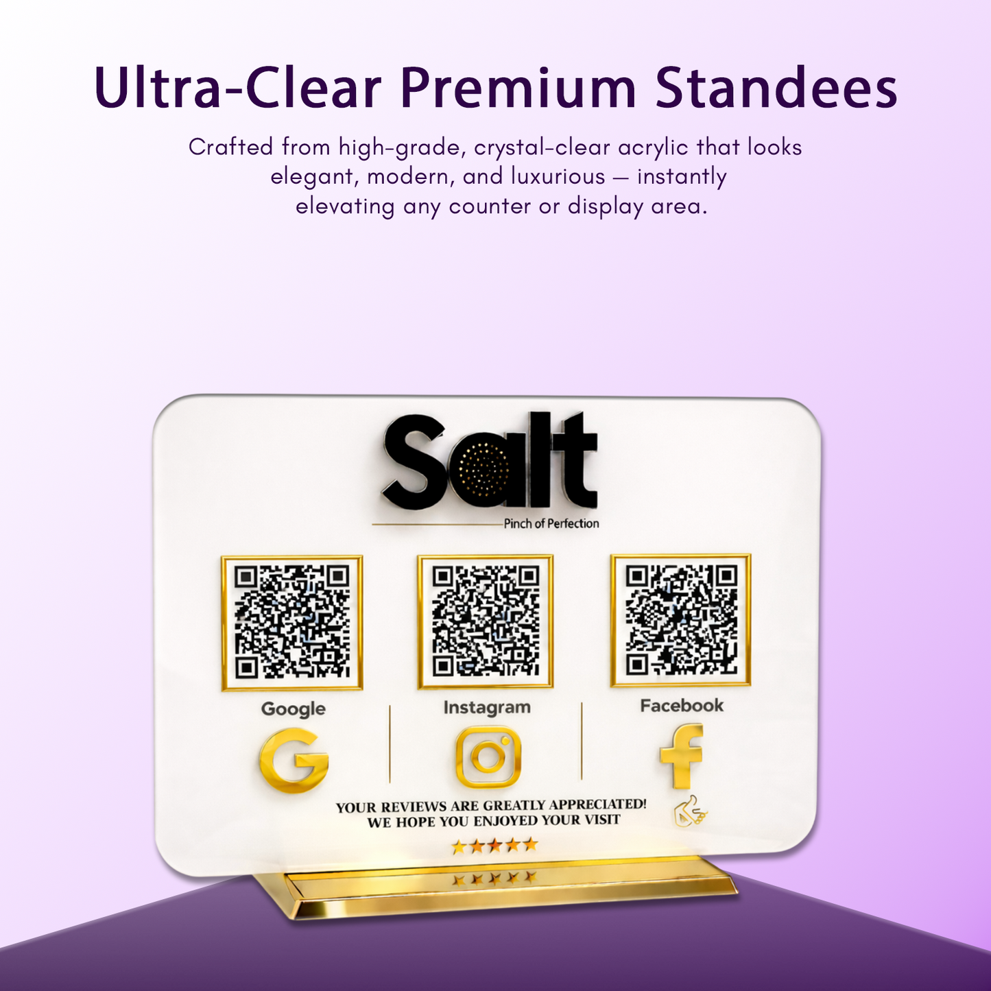 3QR Landescape Standee