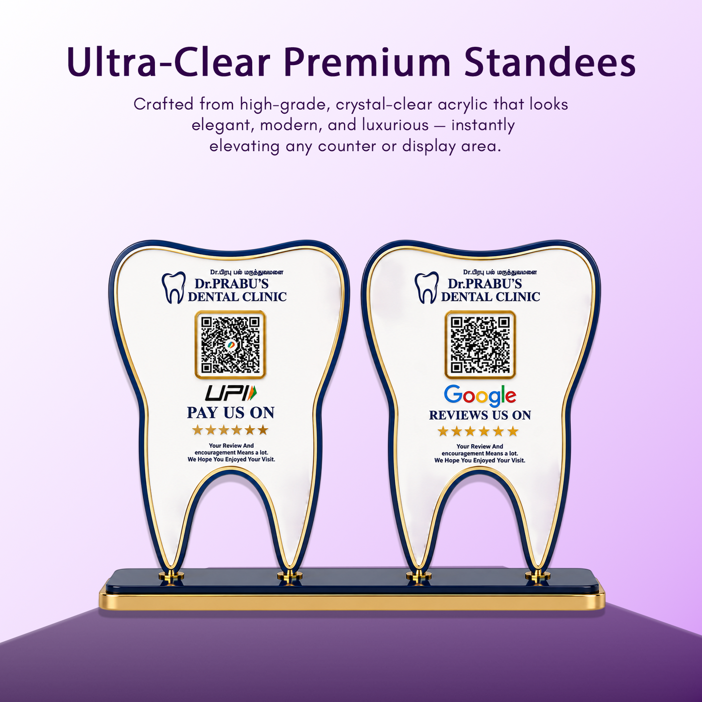3QR Custom Standee For Dentist