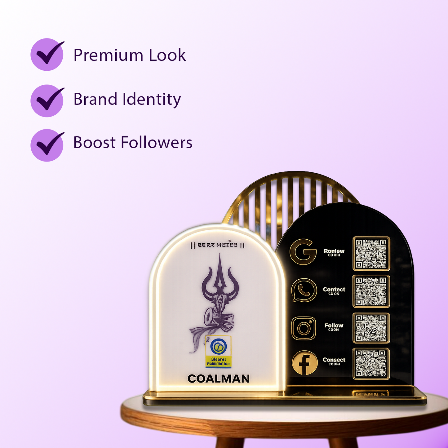 4QR Ventex Royal Standee With Neon light / Black