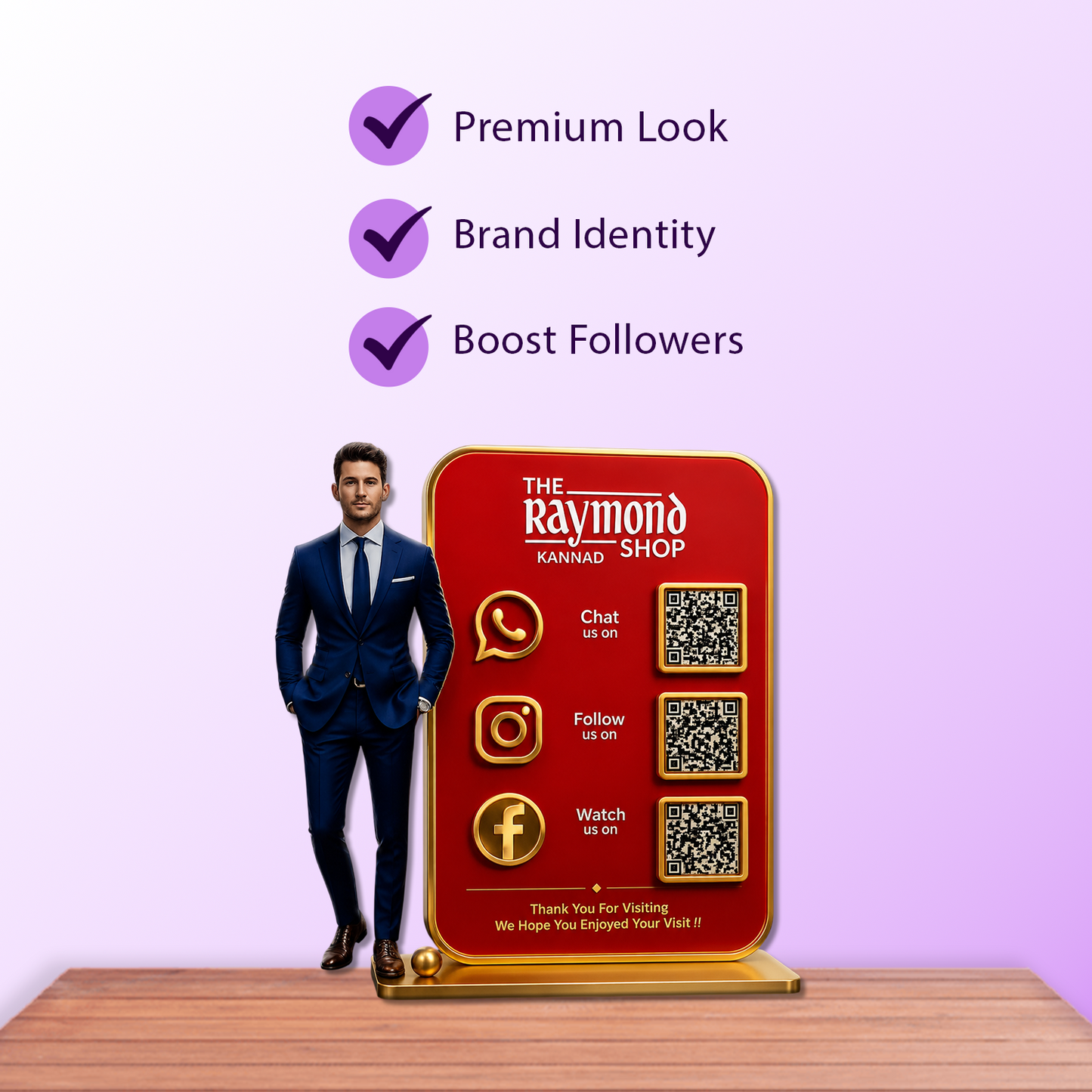 3QR Custom Standee For Clothing Brand