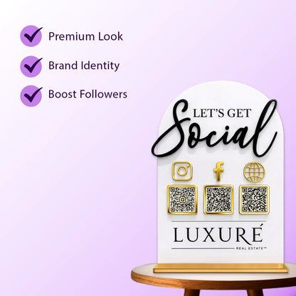 3QR Social Standee - Portrait - Ventex Technology