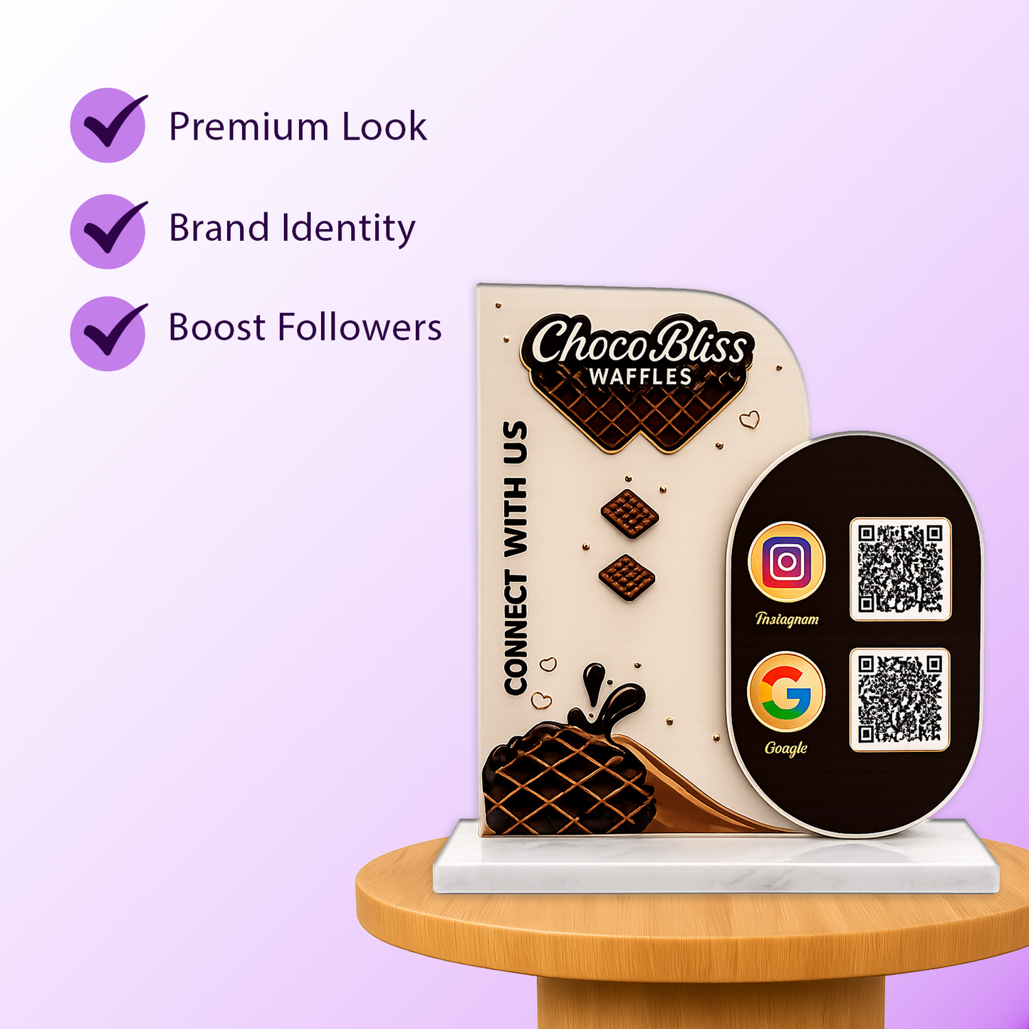 3QR Premium Textured New Standee