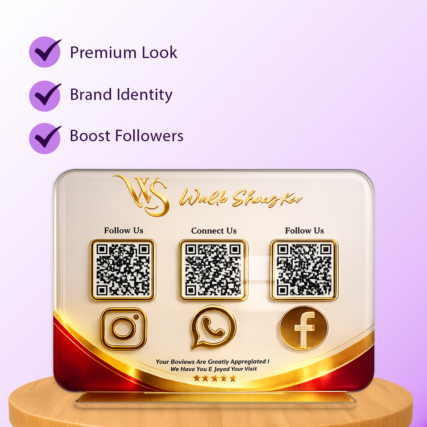 3QR Smart Business QR Standee