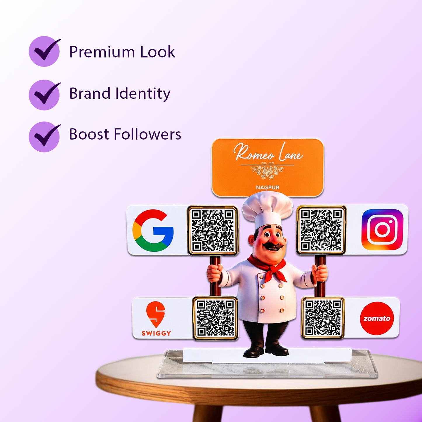 4QR Custom Standee - Chef