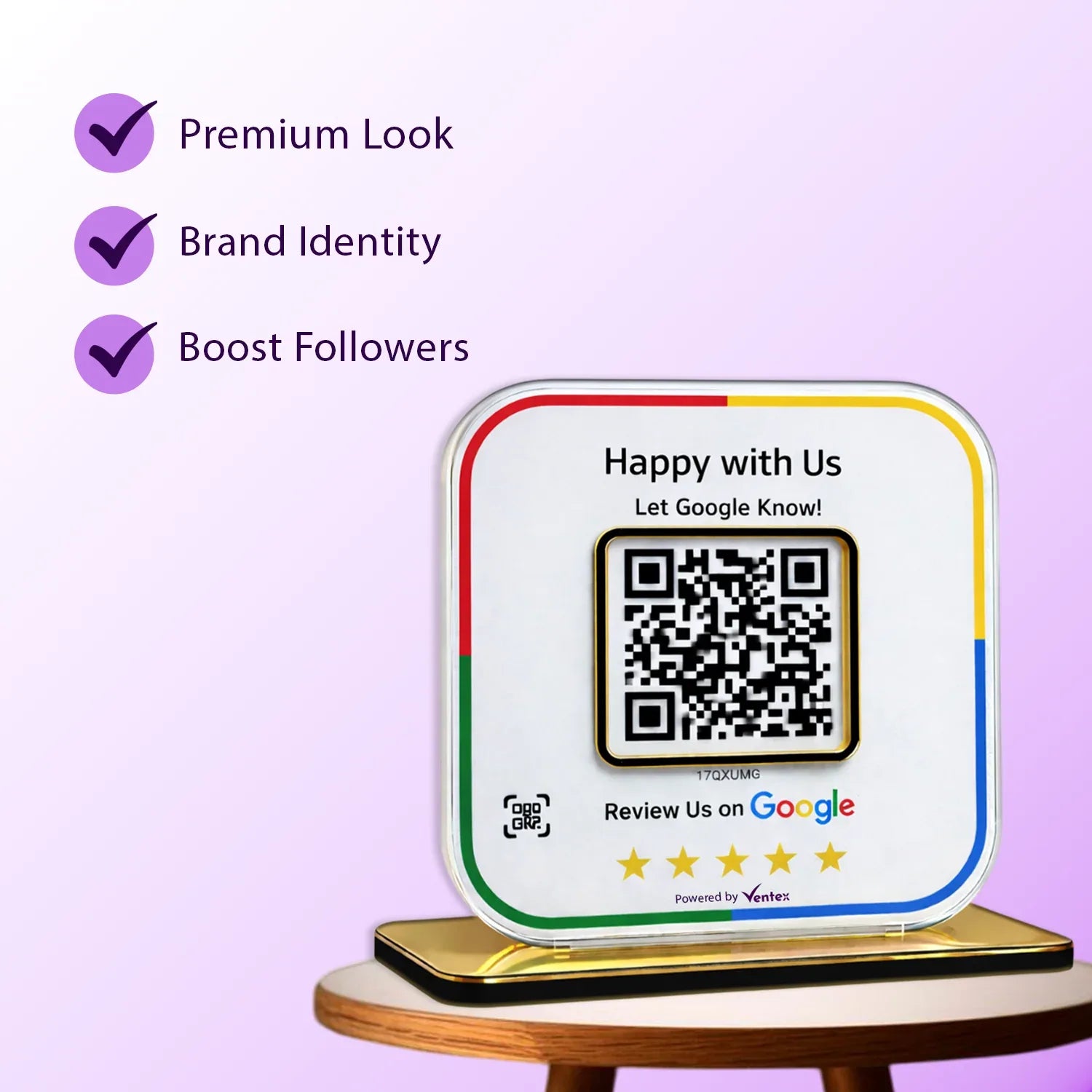 1QR Google Review Standee - Ventex Technology