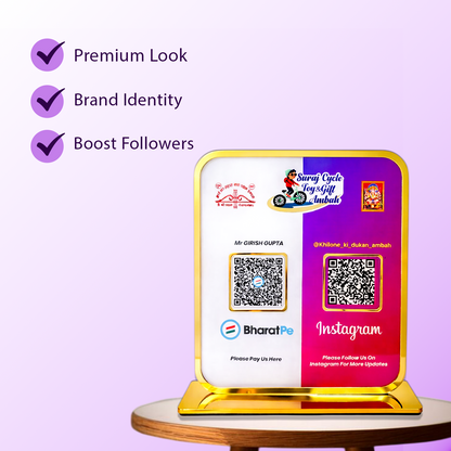 2QR Social Icon Premium Standee