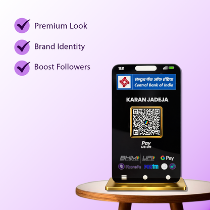 1QR Phone Shape Custom Standee