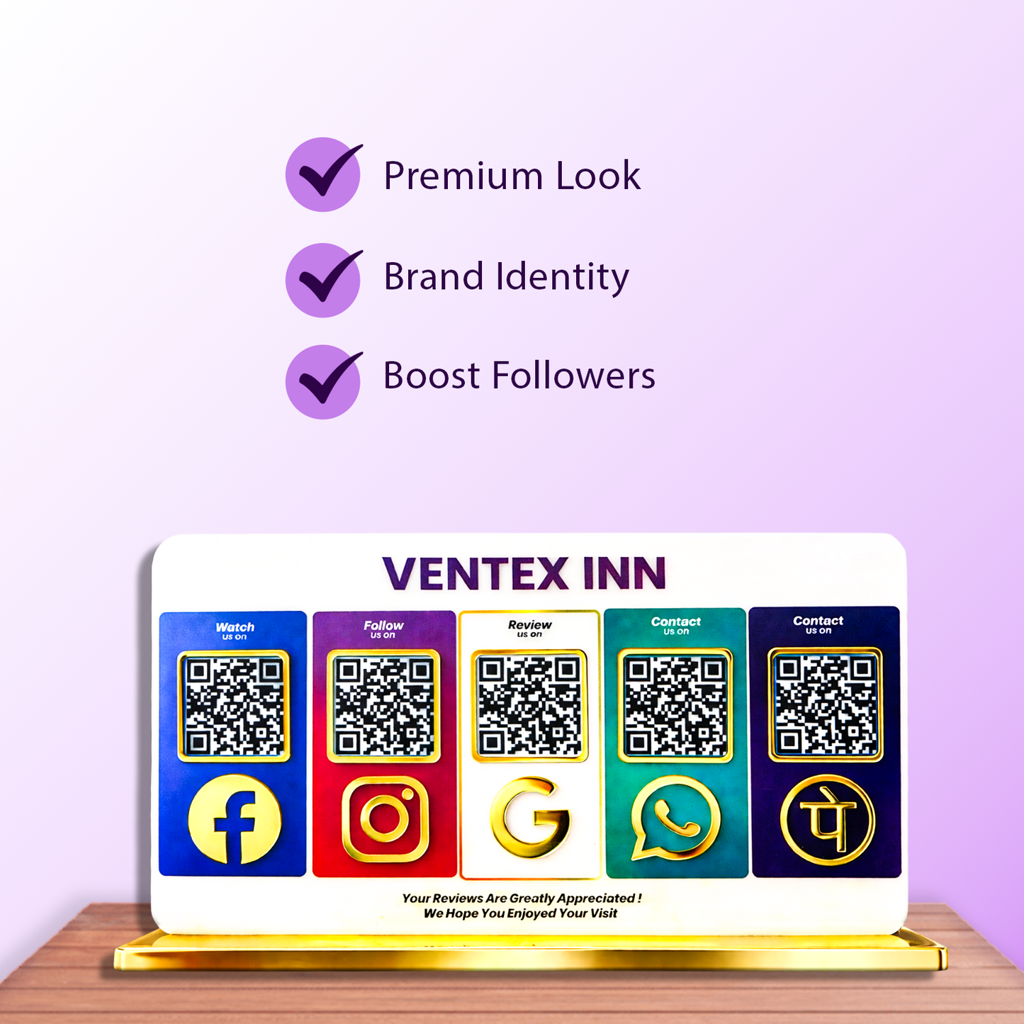 5QR Colourful Premium Standee