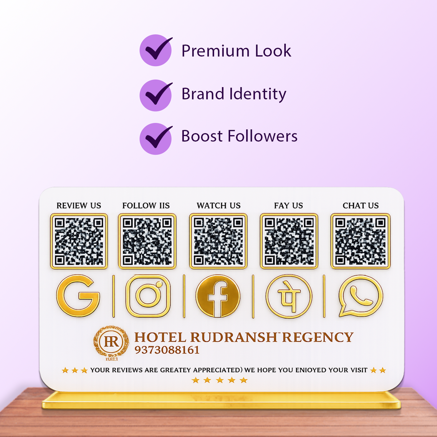 5QR Premium Standee - Landscape