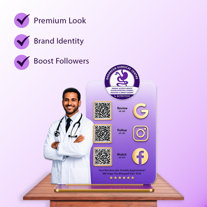 3QR Custom Surgical Center Social Standee