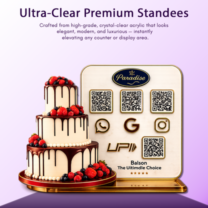 4QR Custom Standee For Bakery