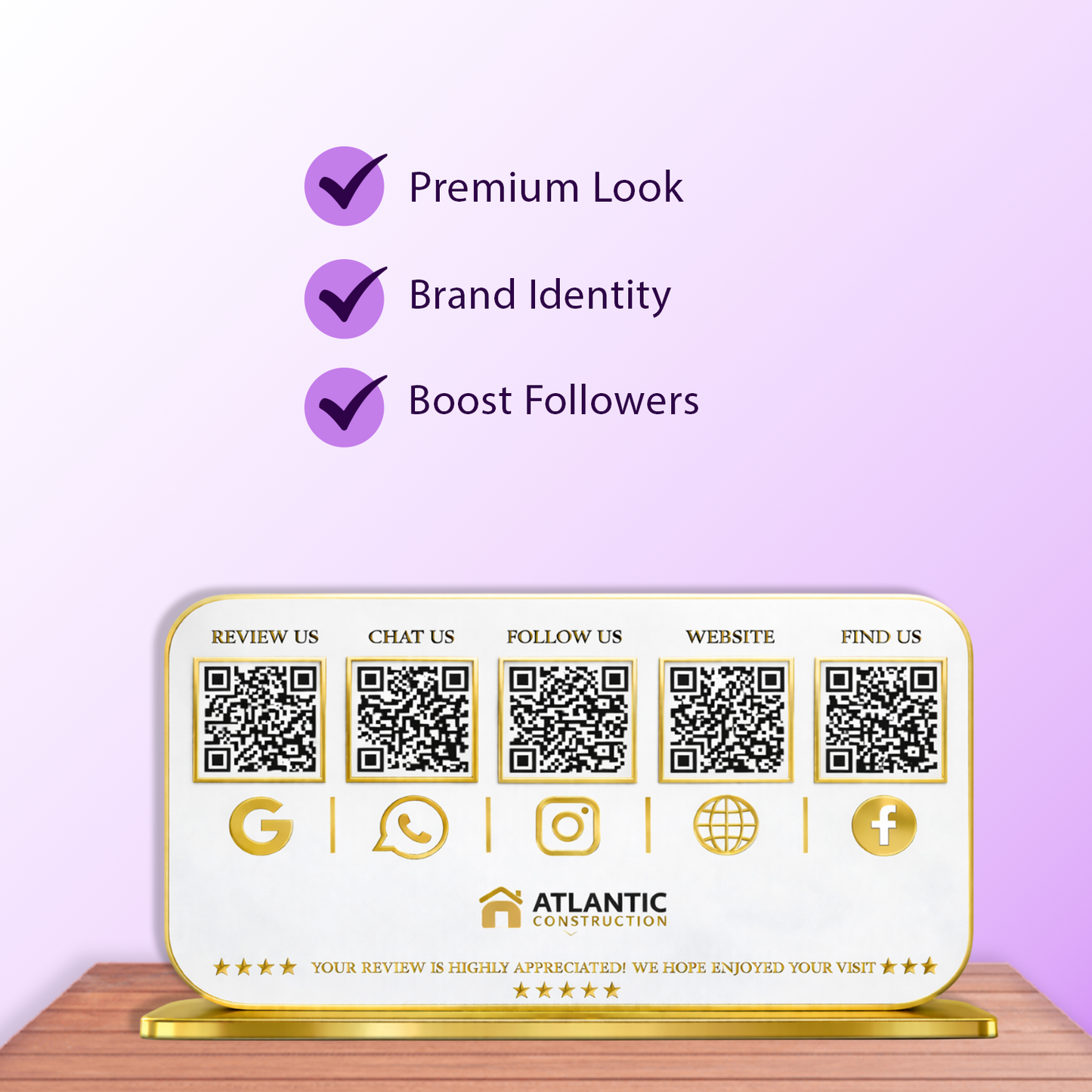 5QR Premium Standee - Landscape