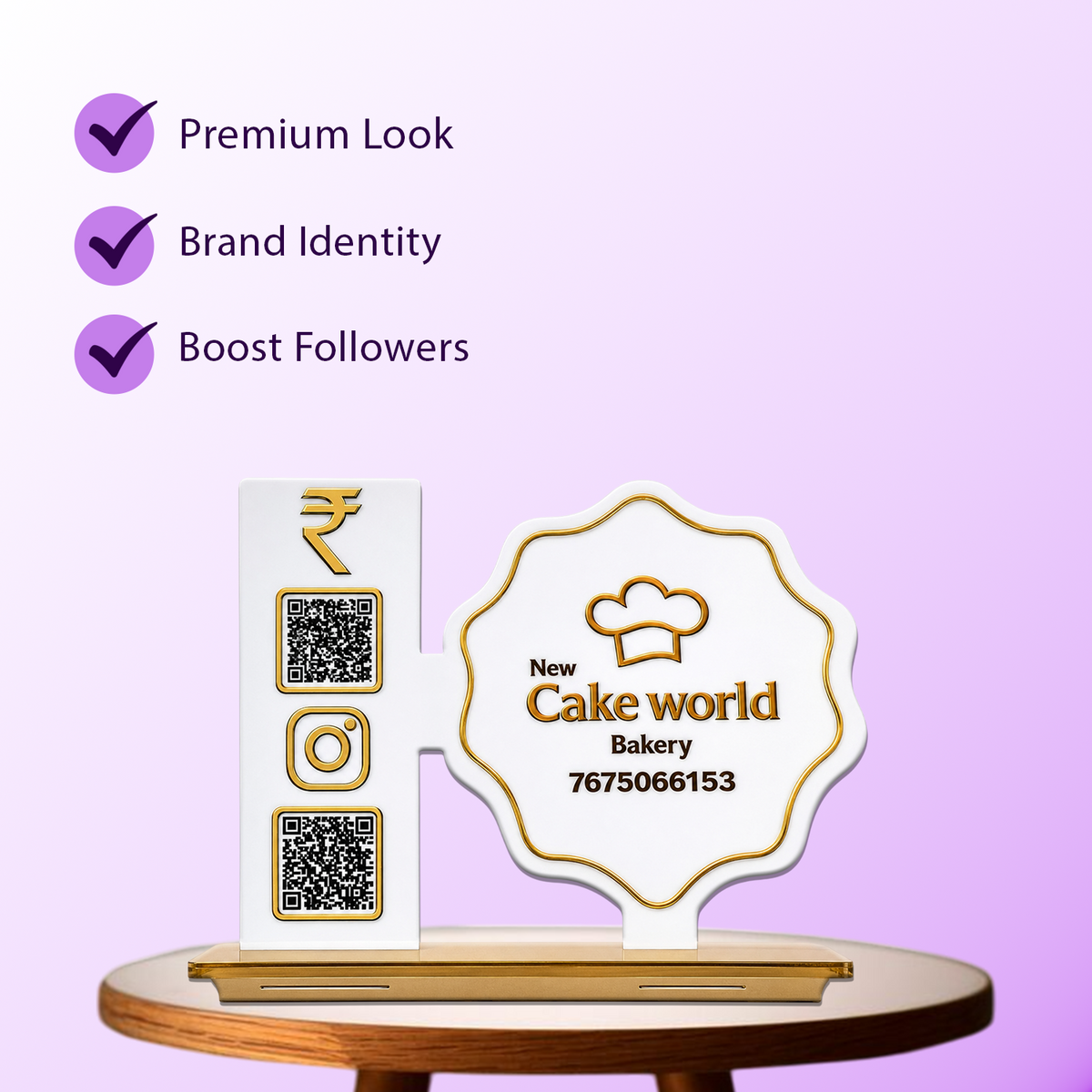 2QR Custom Standee - Bakery Shop
